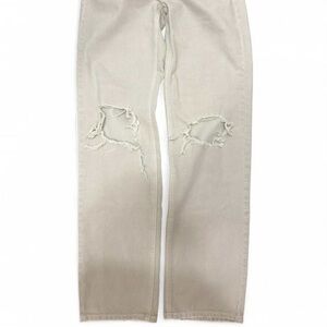 Pacsun Baggy Off-White Jeans w/ Leg holes -Y2K- women’s 24 90’s Boyfriend